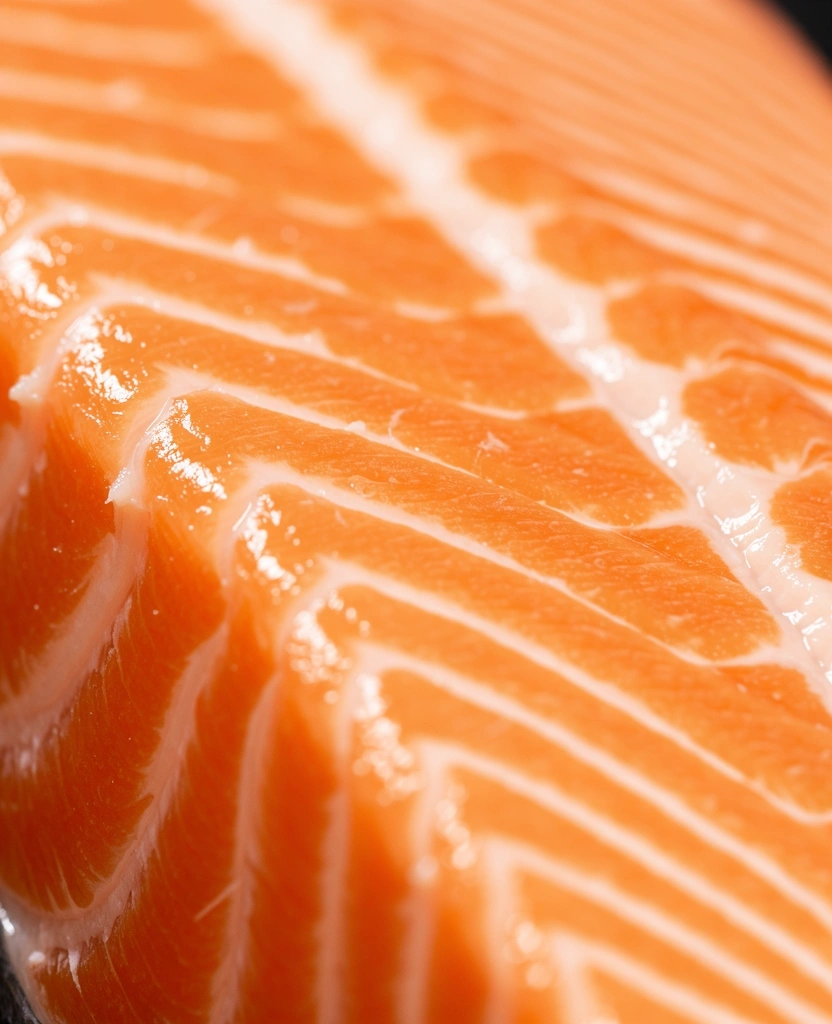 Textura somonului bogat în acizi Omega-3